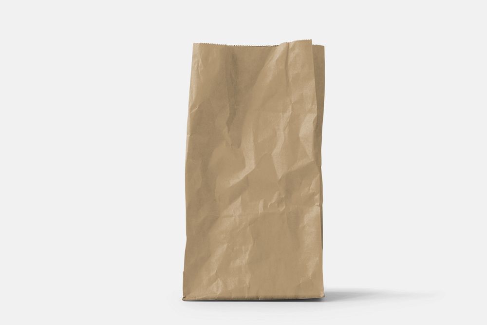 Recycle paper bag mockup, editable design 