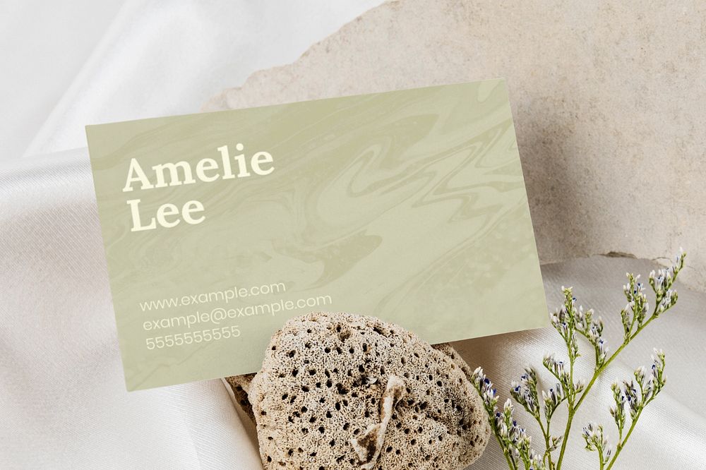 Business card mockup, editable design 