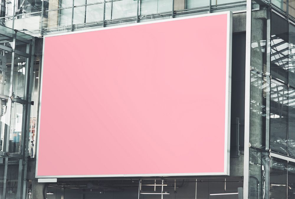 Billboard sign mockup, large advertisement