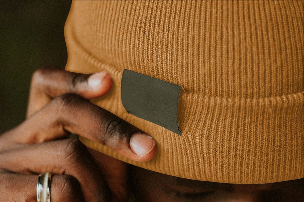 Hat tag mockup, editable men's fashion 