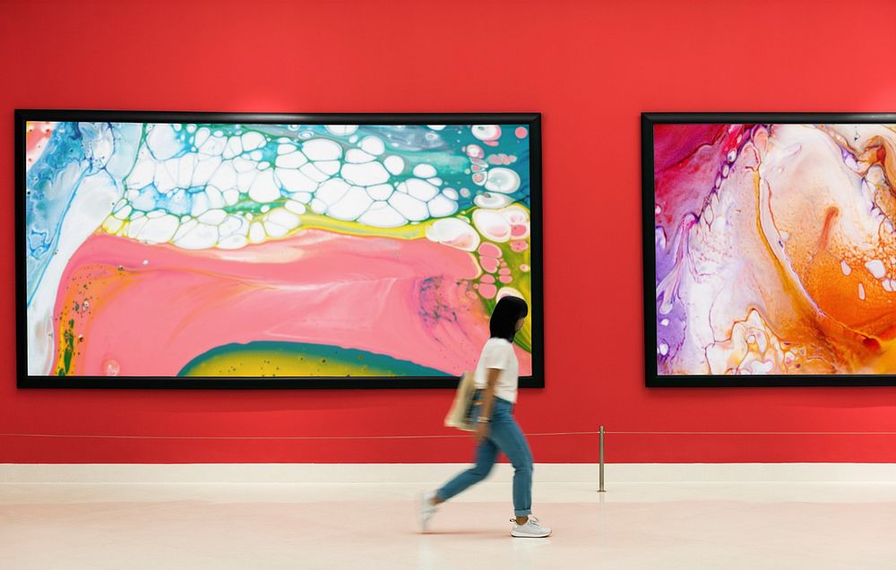 Art exhibition mockup, editable picture Premium Mockup Generator