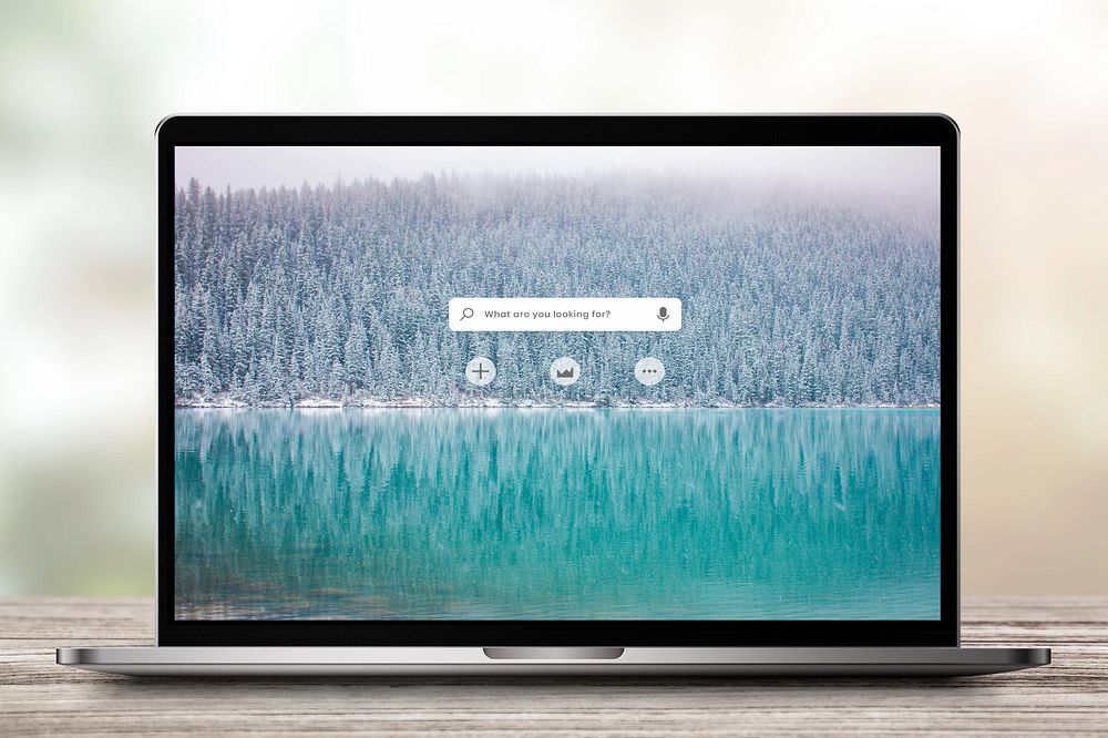 Laptop screen mockup, editable design 