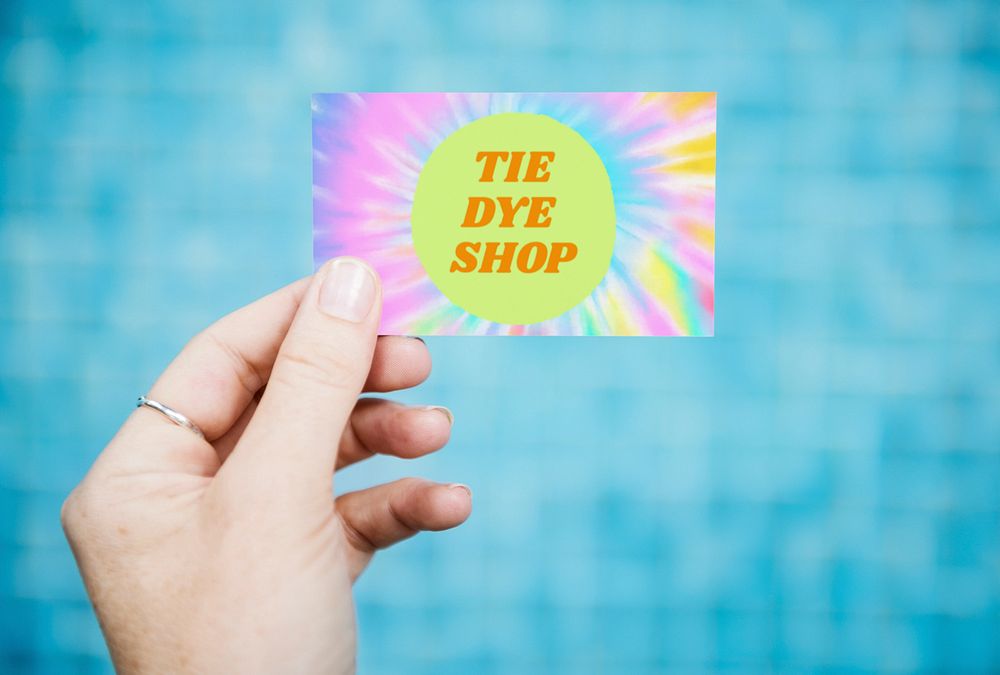 Business card mockup, editable design