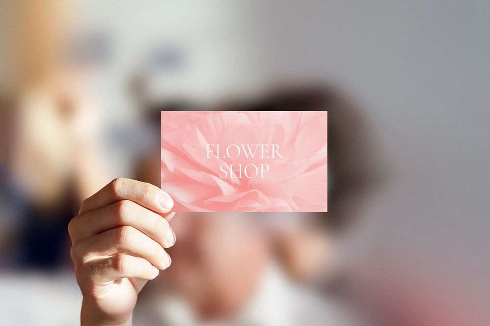 Business card mockup, editable design 