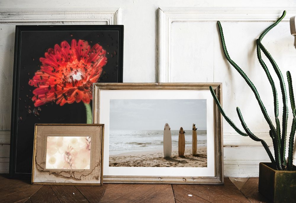 Vintage frame mockup, editable design 