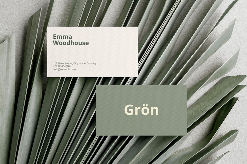 Business card mockup, brand identity