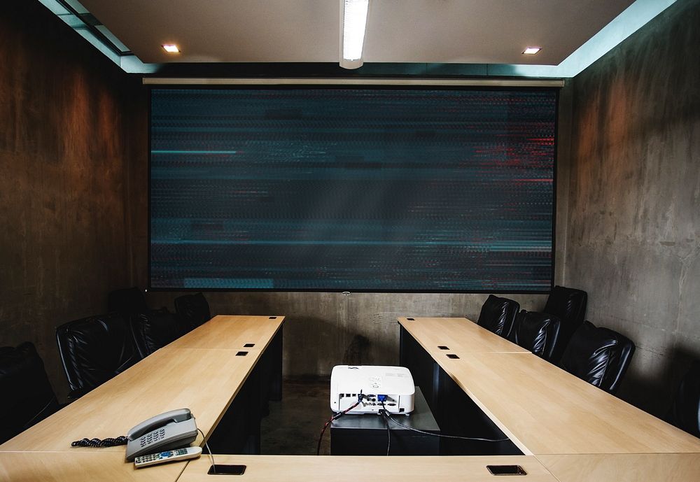 Meeting room's screen mockup, monitor
