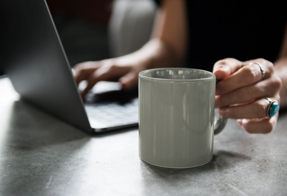 Coffee mug mockup, realistic design