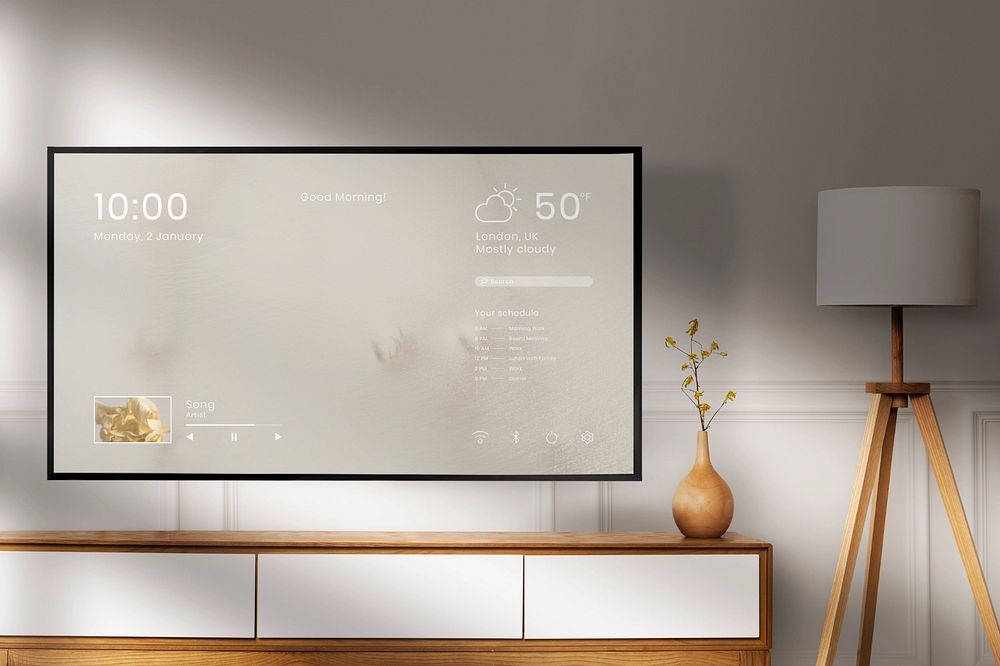 Modern television editable mockup, digital device