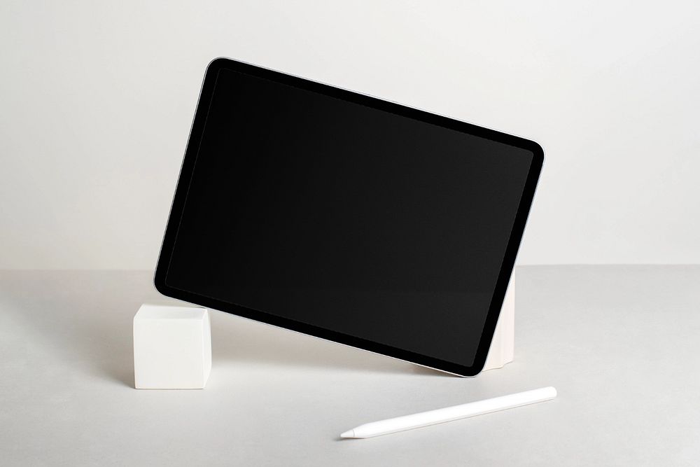 Tablet screen editable mockup, digital device