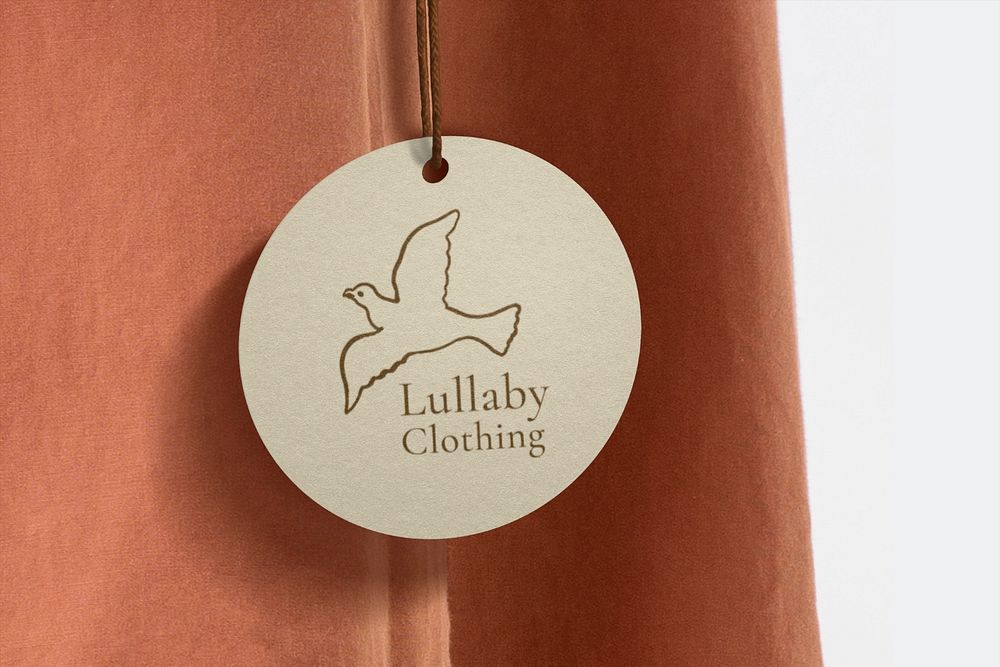 Label tag mockup, fashion editable design