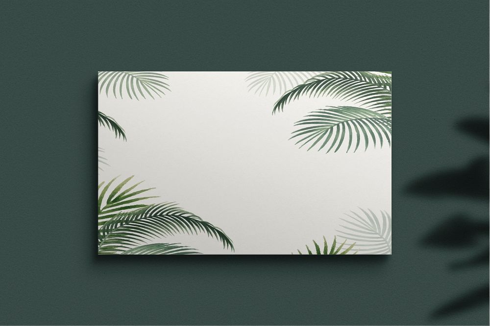 Business card mockup, tropical editable design