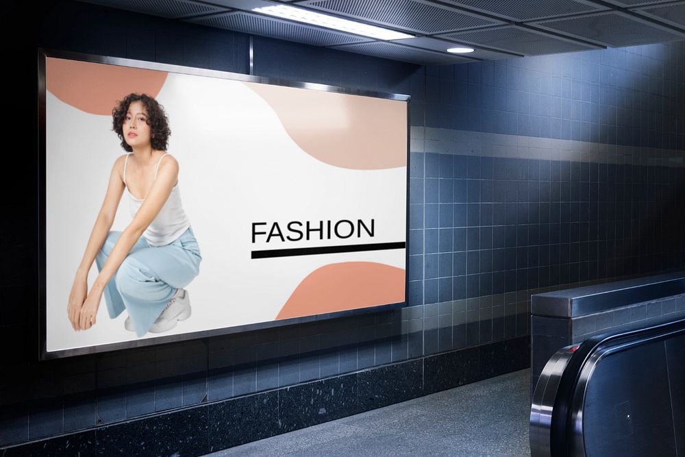 Billboard sign editable mockup, advertisement design