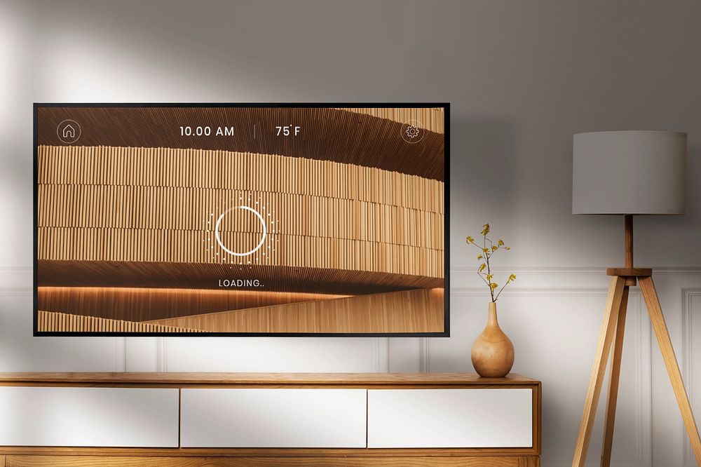 Modern television editable mockup, digital device