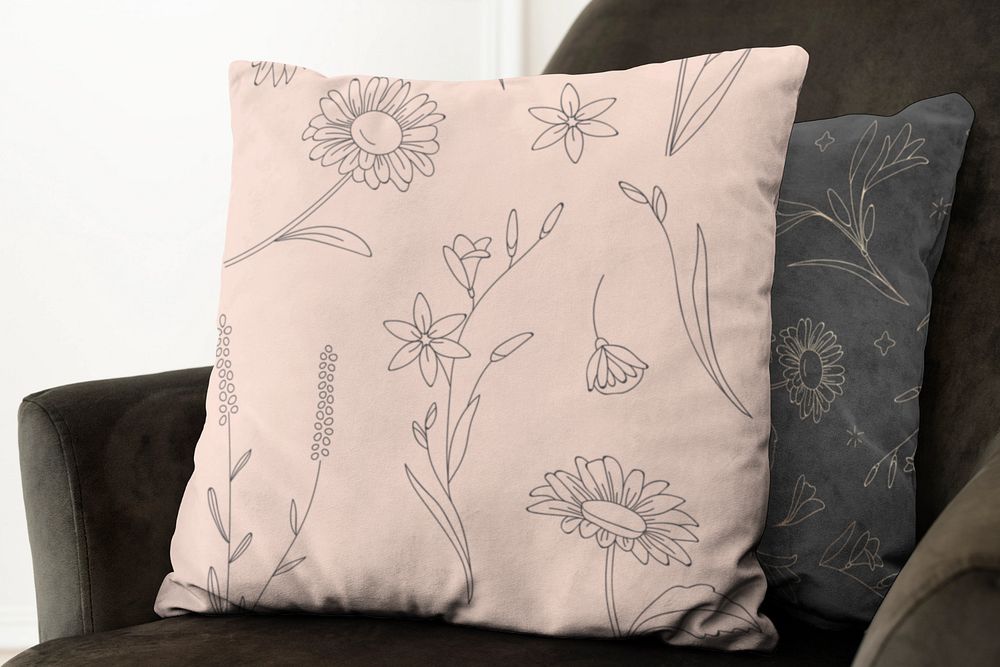 Cushion cover pillow mockup, editable design