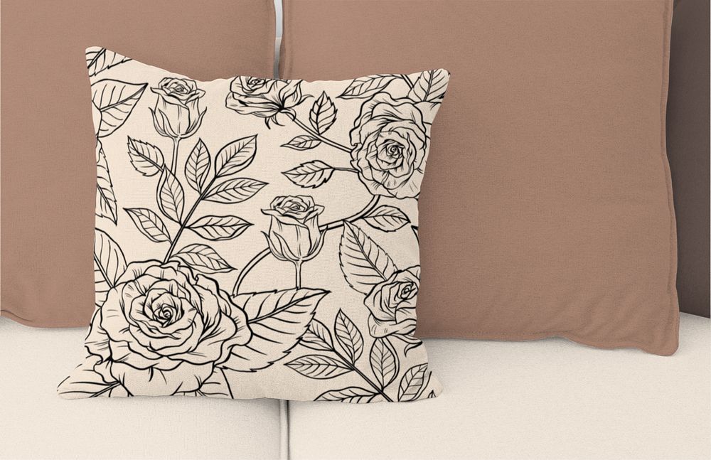 Cushion, pillow cover mockup, interior design