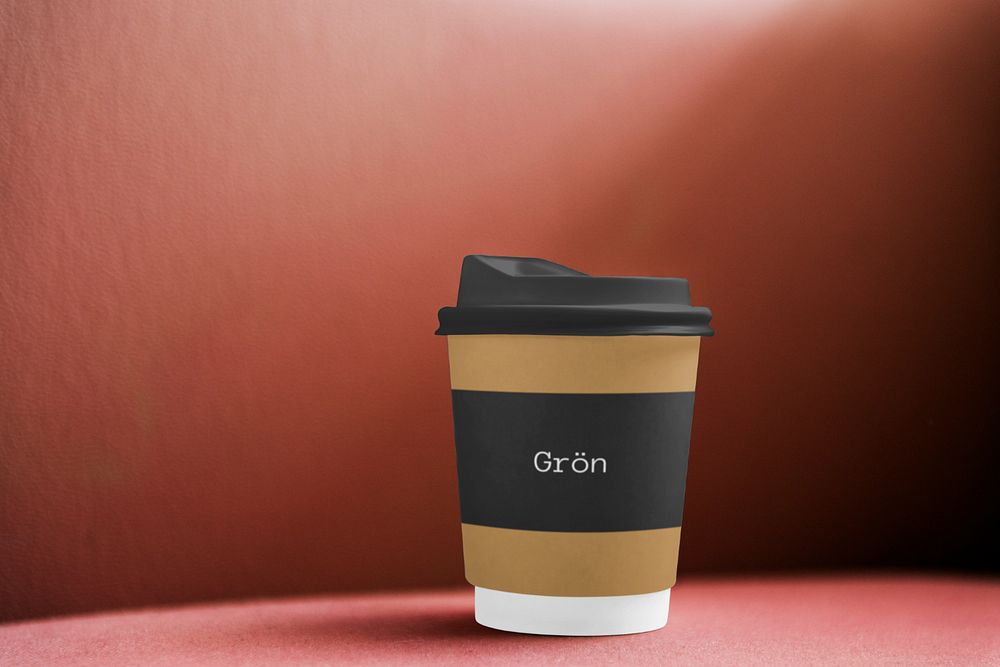 Disposable cup mockup, editable design