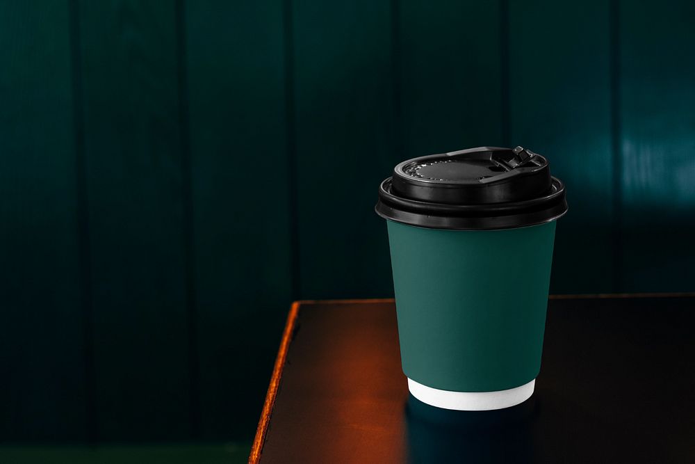 Disposable cup mockup, editable design
