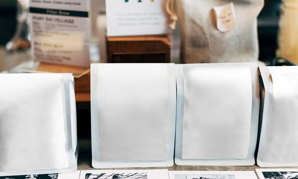 Coffee bag mockup, editable design