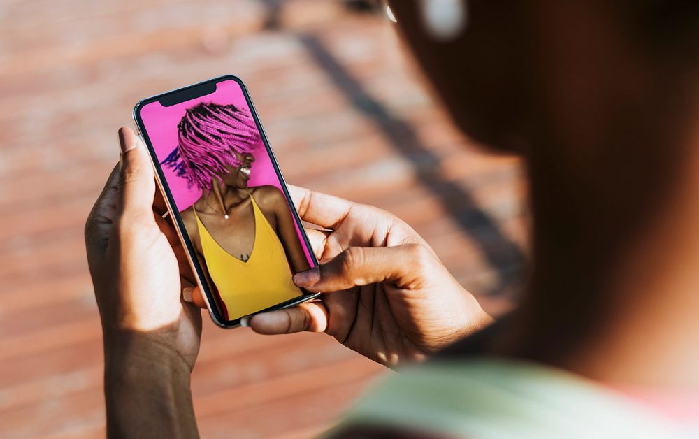 Phone screen mockup, digital device, editable design