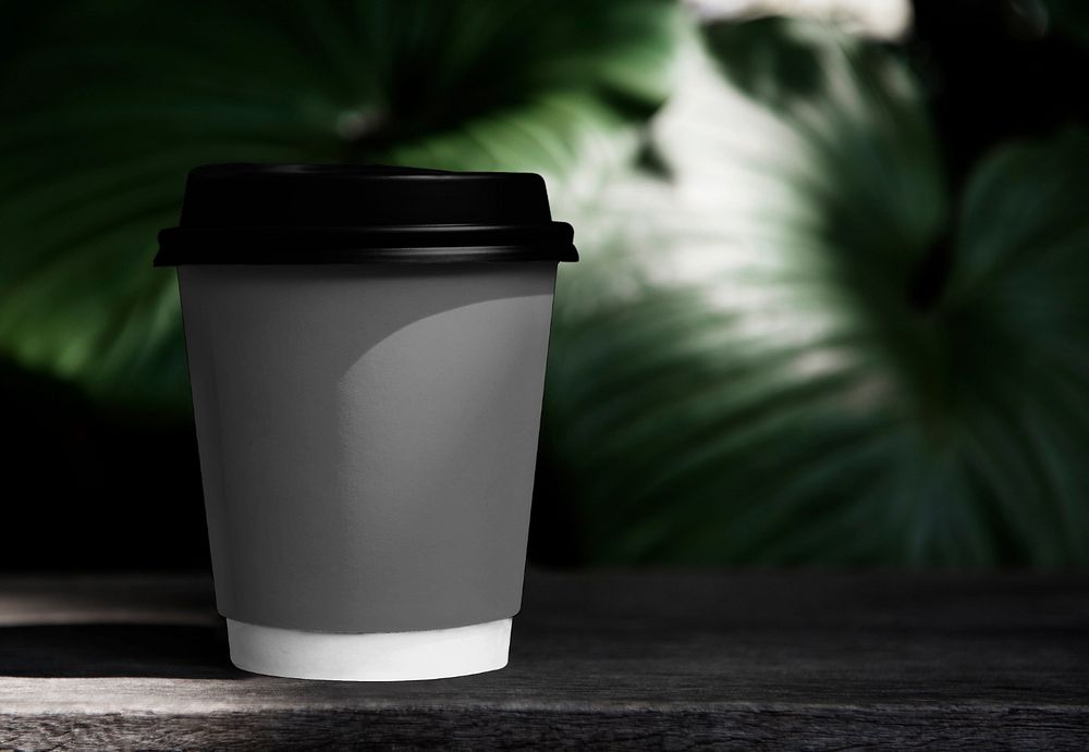 Paper coffee cup mockup, packaging design