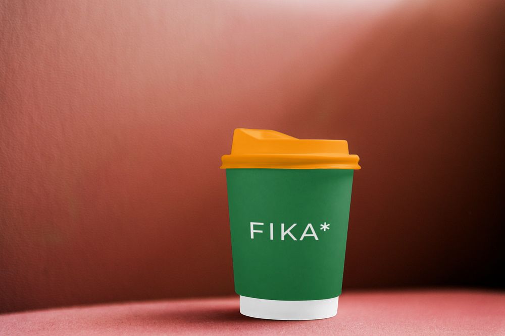 Disposable cup mockup, editable design