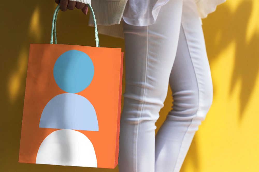 Shopping bag mockup, editable design