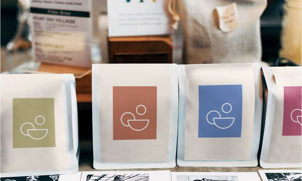 Coffee bag mockup, editable design