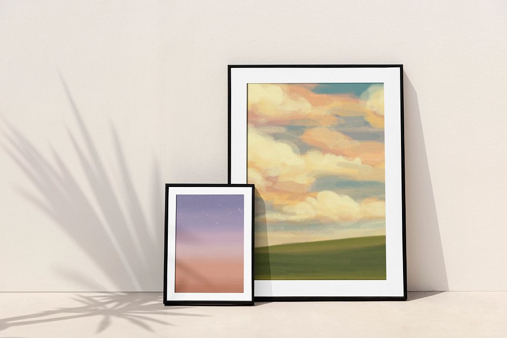 Photo frame mockup, wall decoration