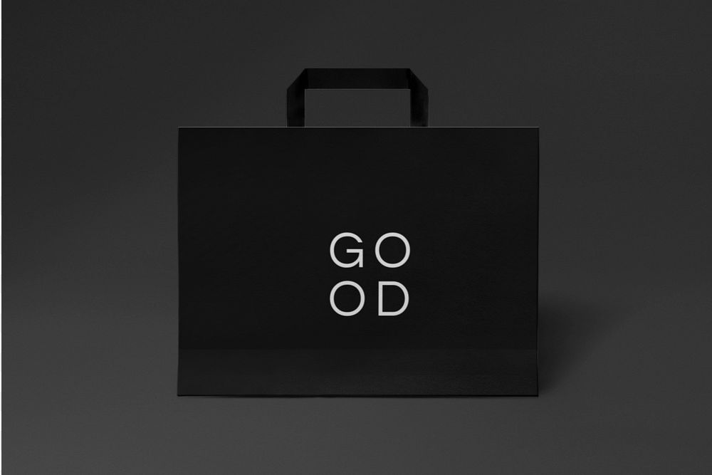 Shopping paper bag mockup, eco friendly product