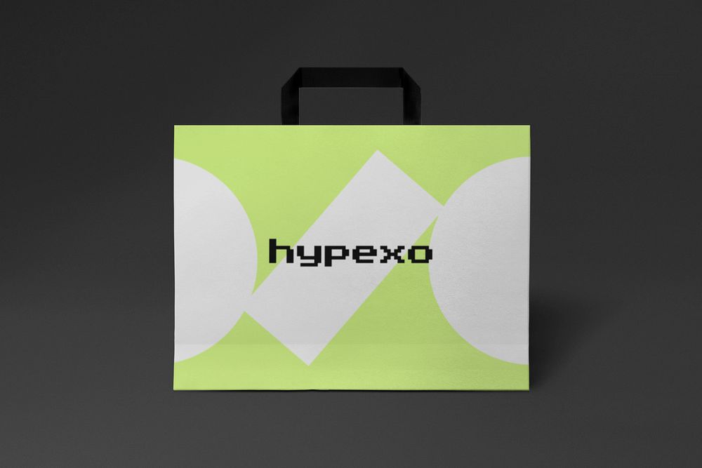 Shopping paper bag mockup, eco friendly product