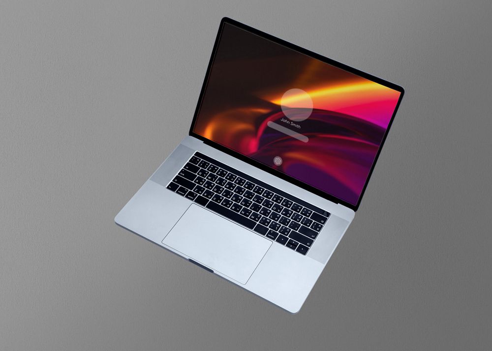 Laptop screen mockup, editable design psd