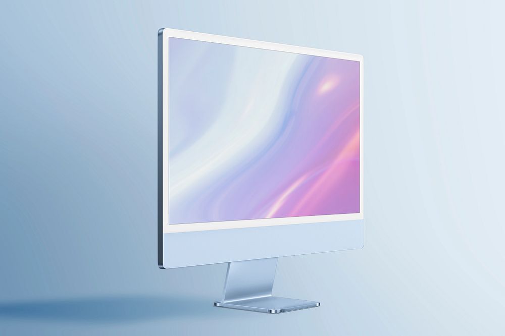 Computer screen mockup, realistic digital device