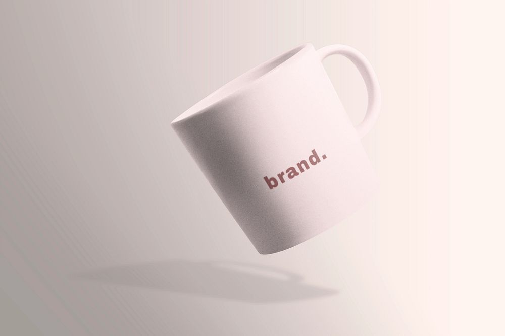 Ceramic coffee mug mockup, product design