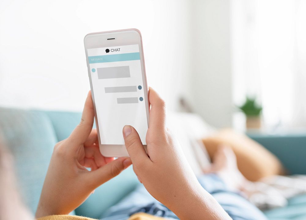 Mobile phone screen mockup, digital device