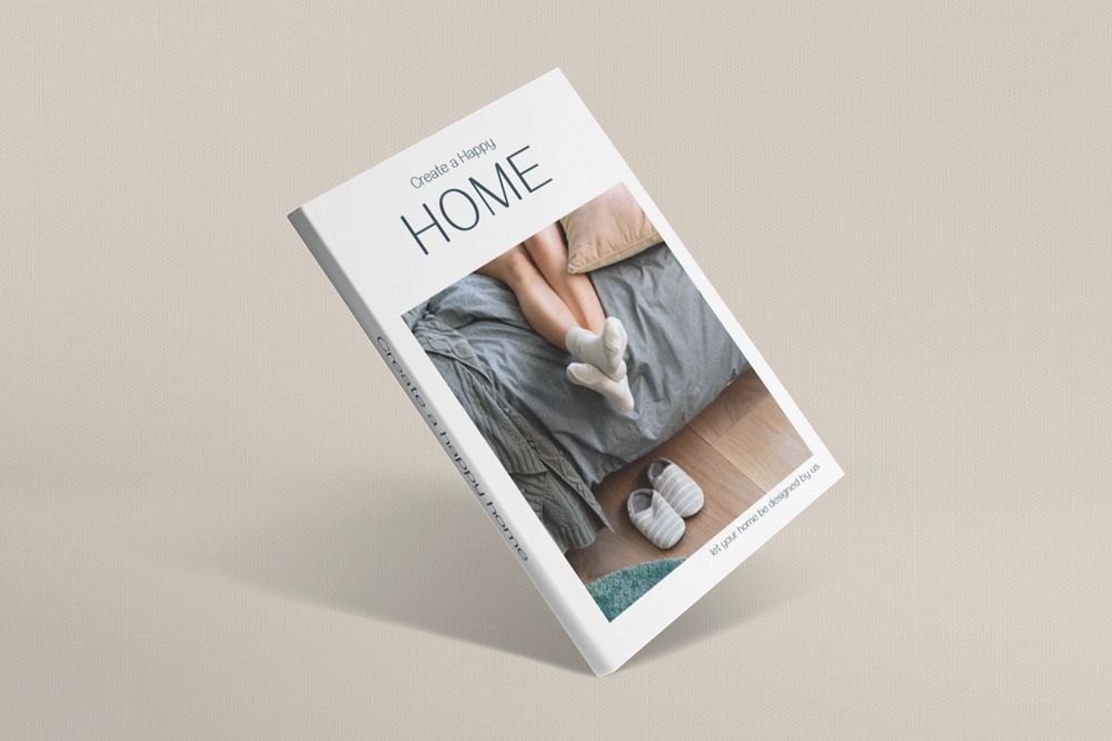 Interior magazine mockup, editable book