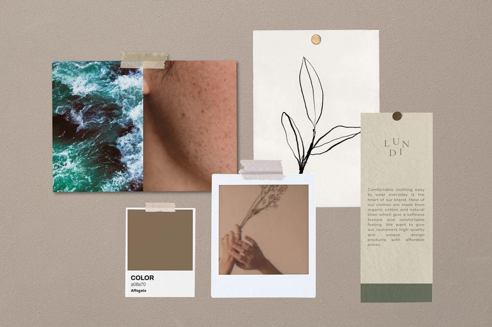 Aesthetic business mood board mockup