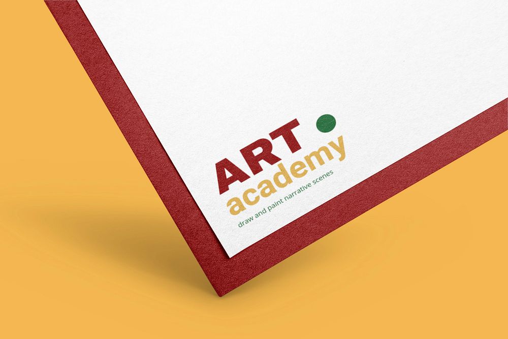 Business branding paper mockup, yellow design