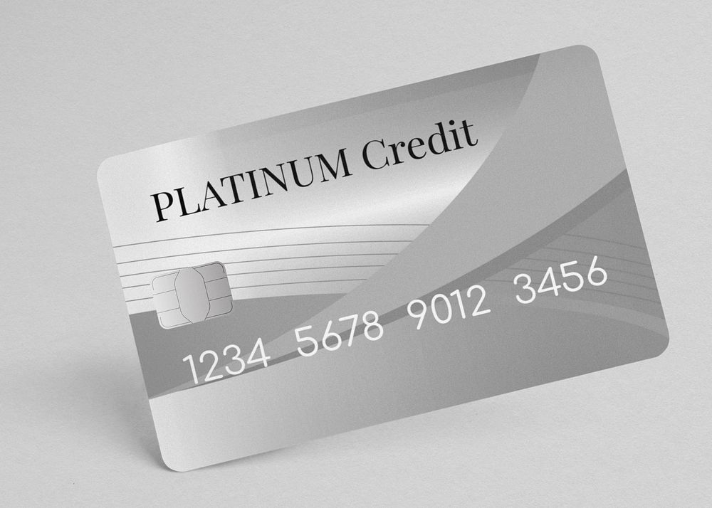 Credit card editable mockup, silver