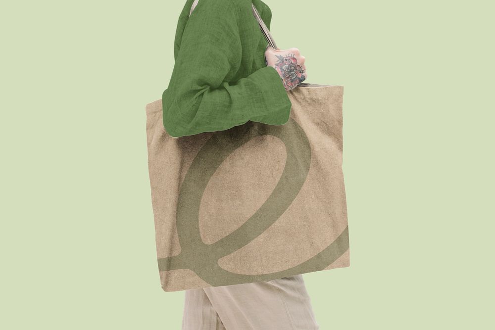 Tote bag mockup, editable eco product design