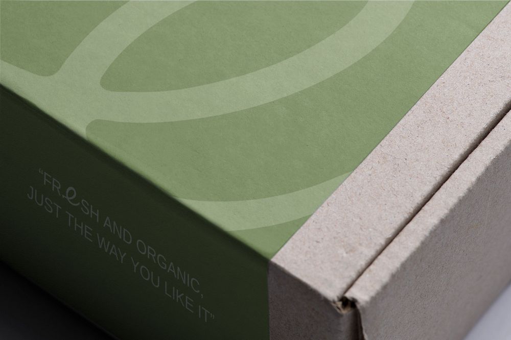 Food box mockup, customizable eco-product design