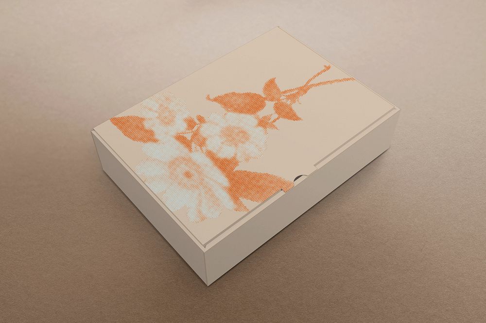 Craft paper box mockup, eco packaging design