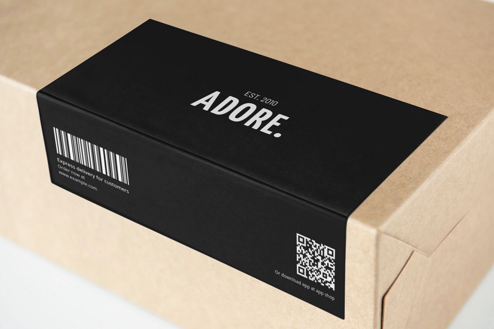 Paper box mockup, editable packaging