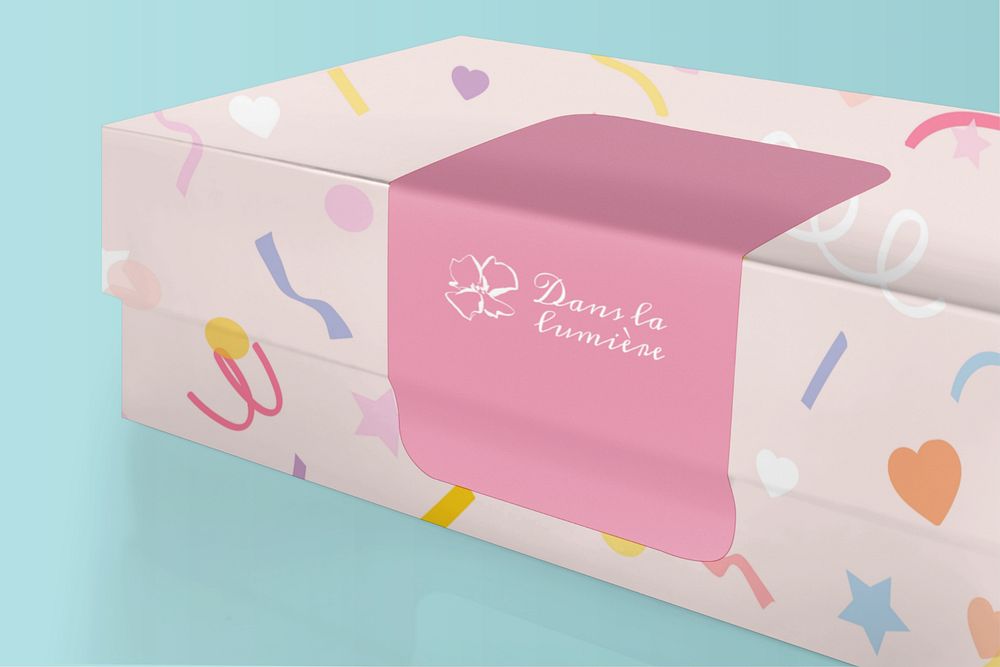 Paper box mockup, editable packaging