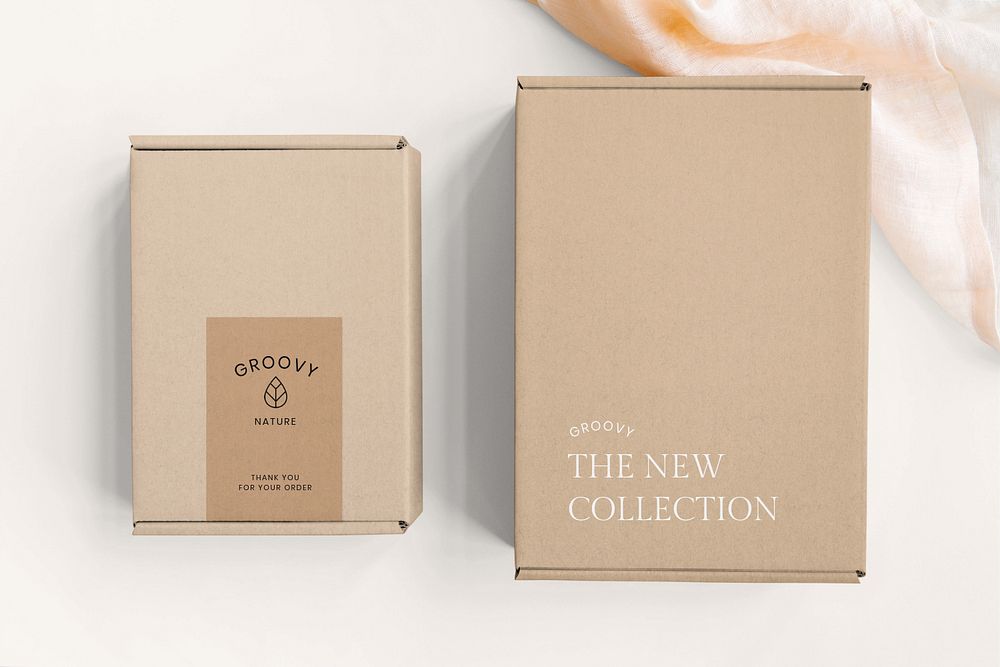 Paper box mockup, editable packaging