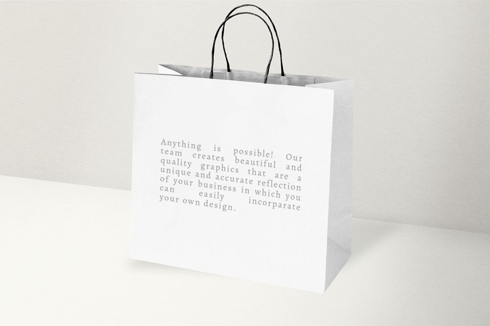 Paper bag mockup, editable design