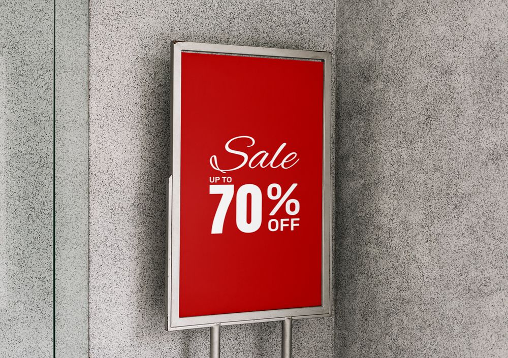 Editable shop sign mockup, advertisement design