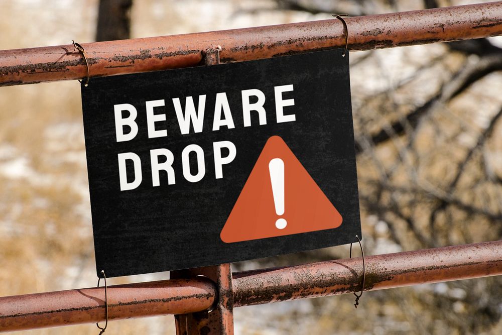 Warning sign mockup, editable design 