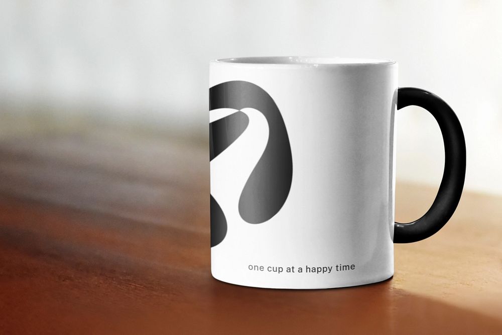 Coffee mug mockup, editable design