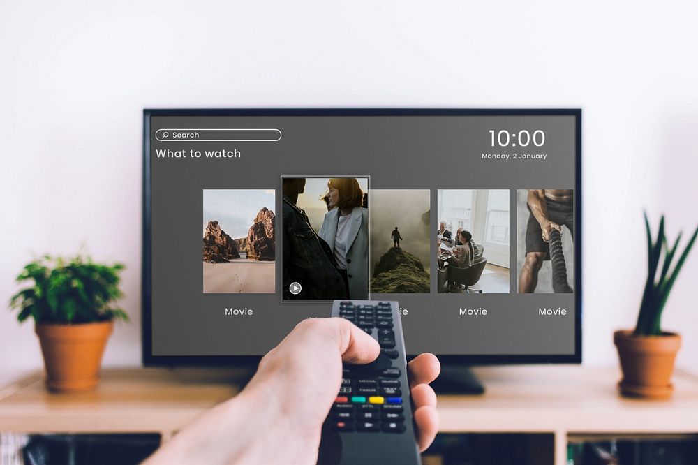 Television screen editable mockup 